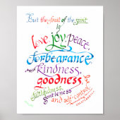 Die Früchte des Geist-Bibelverses Poster (Vorne)