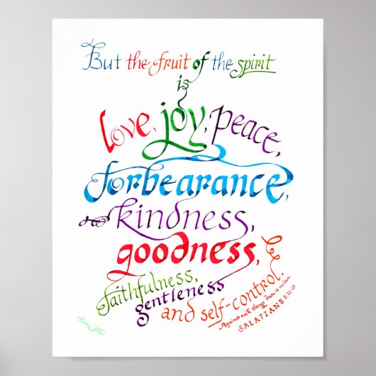 Die Früchte des Geist-Bibelverses Poster (Vorne)