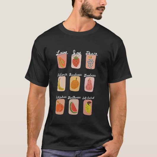 Die Früchte des Geistes Christliche Liebe Freude F T-Shirt (Vorderseite)