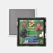 Die Früchte des Geistes (Design 12 - Schwarz) Magnet (Vorderseite/Rückseite)