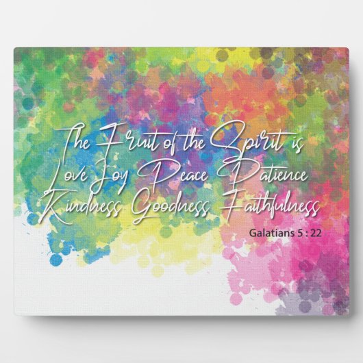 Die Früchte des Geistes - Galaten 5 Fotoplatte (Vorderseite)