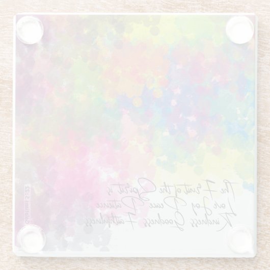 Die Früchte des Geistes - Galaten 5 Glasuntersetzer (Rückseite)