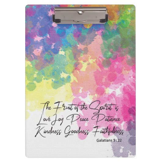 Die Früchte des Geistes - Galaten 5 Klemmbrett (Vorderseite)
