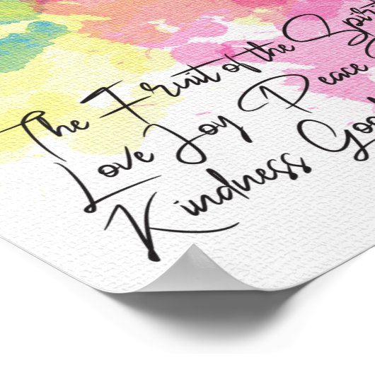 Die Früchte des Geistes - Galaten 5 Poster (Ecke)