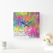 Die Früchte des Geistes - Galaten 5 Quadratische Wanduhr (Zuhause)