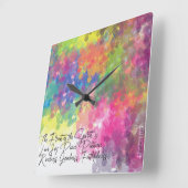 Die Früchte des Geistes - Galaten 5 Quadratische Wanduhr (Winkel)