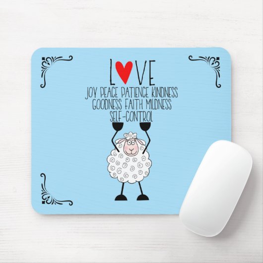 „Die Früchte des Geistes“ Schaf Mousepad (Mit Mouse)