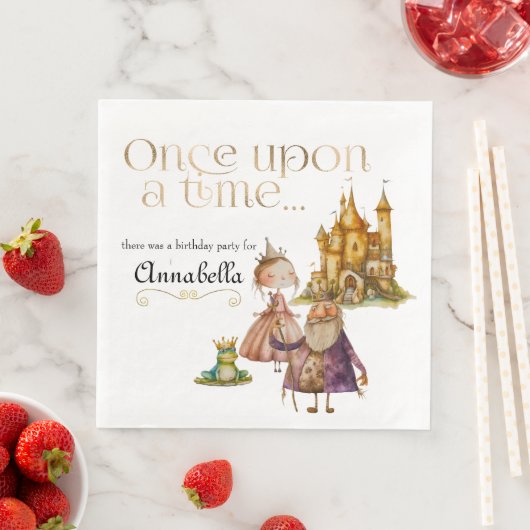 Die Früchte und Frosch der klassischen Märchen für Serviette (Beispiel)