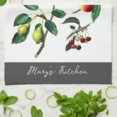 Die Fruchtkunst fügt Ihren eigenen Text dem Kunden Geschirrtuch (Gefaltet)