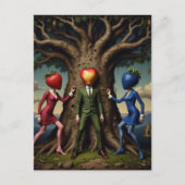 Die Fruchtmenschen Surrealistische Kunst Postkarte (Vorderseite)