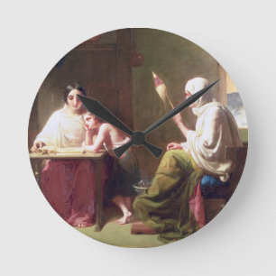 Die frühen Tage Timothys Runde Wanduhr