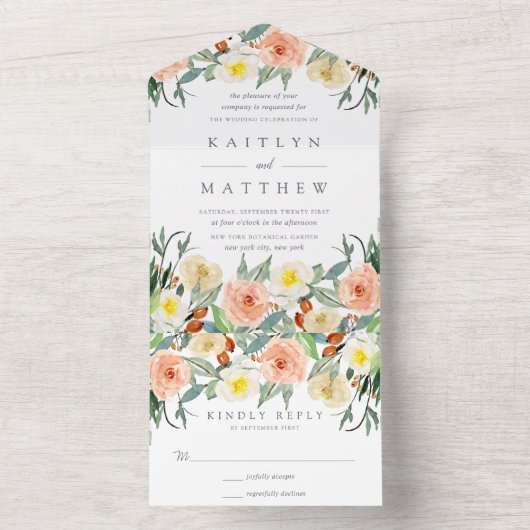 Die Frühjahrssammlung blüht auf All In One Einladung (Innen Boden)