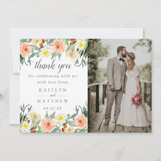 Die Frühjahrssammlung blüht auf Dankeskarte (Vorderseite)