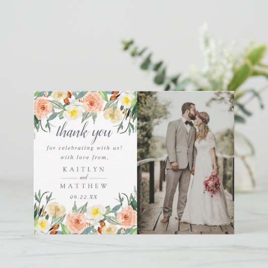 Die Frühjahrssammlung blüht auf Dankeskarte (Stehend Vorderseite)