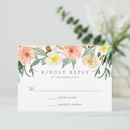 Die Frühjahrssammlung blüht auf RSVP Karte (Stehend Vorderseite)