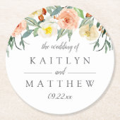 Die Frühjahrssammlung blüht auf Runder Pappuntersetzer (Vorderseite)