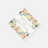 Die Frühjahrssammlung blüht auf Serviette (Ecke)