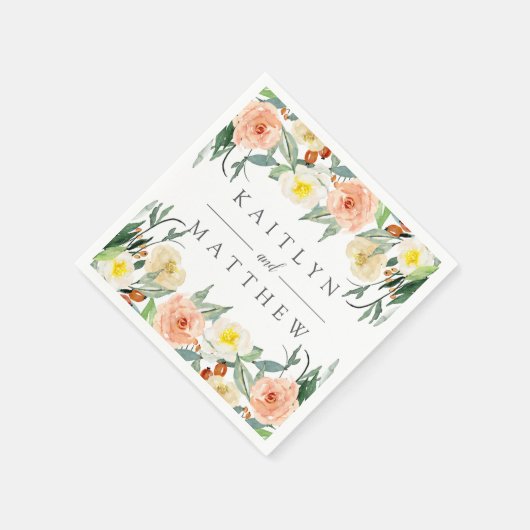 Die Frühjahrssammlung blüht auf Serviette (Ecke)