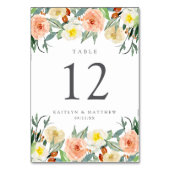 Die Frühjahrssammlung blüht auf Tischnummer (Vorderseite)