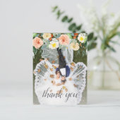 Die Frühlingsblüten Hochzeitskollektion Vielen Dan Ankündigungspostkarte (Stehend Vorderseite)