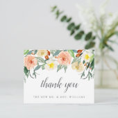 Die Frühlingsblüten Hochzeitskollektion Vielen Dan Ankündigungspostkarte (Stehend Vorderseite)