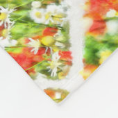 Die Frühlingsfarben auf sonniger Wasserfarbe Fleecedecke (Ecke)