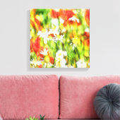 Die Frühlingsfarben auf sonniger Wasserfarbe Leinwanddruck (Insitu (Wohnzimmer))