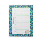 Die Frühlingswoche vergesse ich nicht auf einen Bl Notizblock (Rotiert)