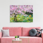 Die Frühlingszeit im Garten von Claude Monet Leinwanddruck (Insitu (Wohnzimmer))