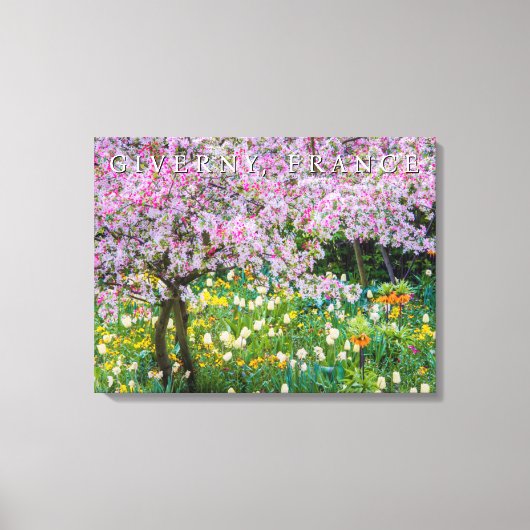 Die Frühlingszeit im Garten von Claude Monet Leinwanddruck (Vorderseite)