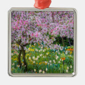 Die Frühlingszeit im Garten von Claude Monet Ornament Aus Metall (Vorne)