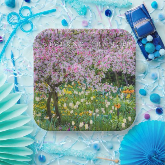 Die Frühlingszeit im Garten von Claude Monet Pappteller (Party)