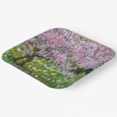 Die Frühlingszeit im Garten von Claude Monet Pappteller (Gewinkelt)