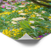 Die Frühlingszeit im Garten von Claude Monet Poster (Ecke)