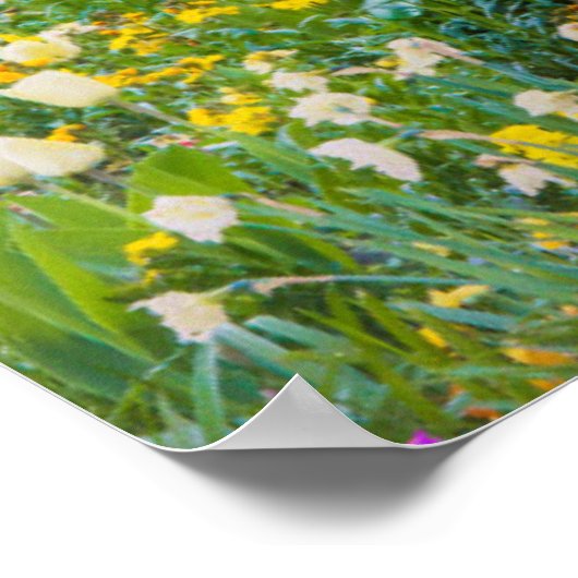 Die Frühlingszeit im Garten von Claude Monet Poster (Ecke)