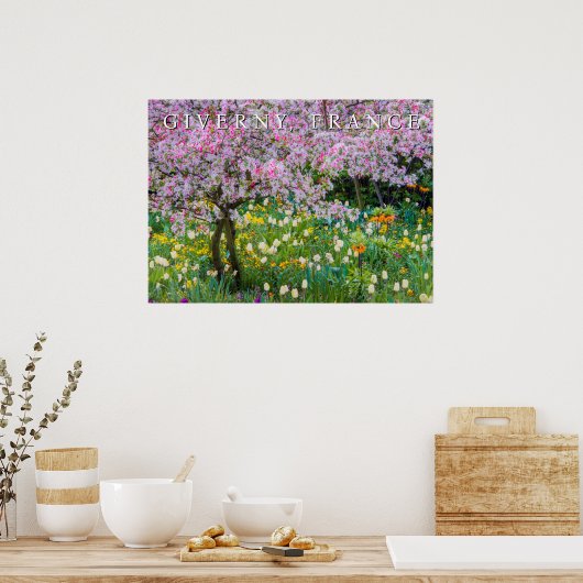 Die Frühlingszeit im Garten von Claude Monet Poster (Küche)