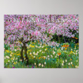 Die Frühlingszeit im Garten von Claude Monet Poster (Vorne)