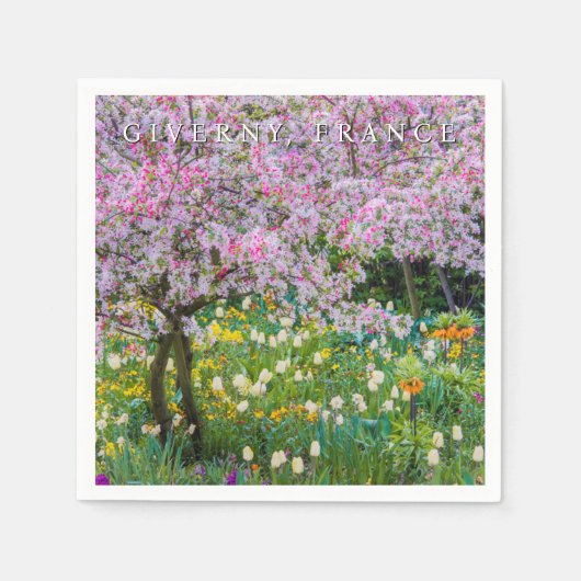 Die Frühlingszeit im Garten von Claude Monet Serviette (Vorderseite)