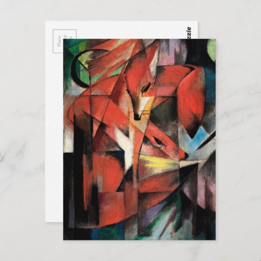 Die Füchse von Franz Marc (1913) Postkarte (Vorne/Hinten)