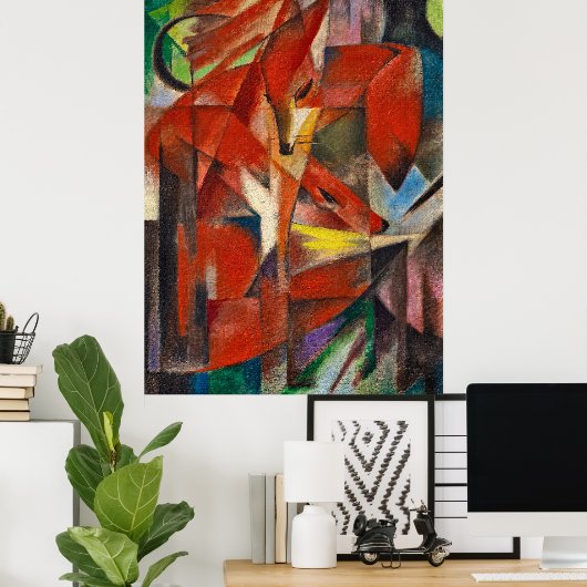 Die Füchse von Franz Marc Poster (Heimbüro)