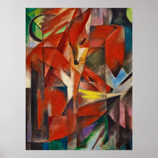 Die Füchse von Franz Marc Poster (Vorne)