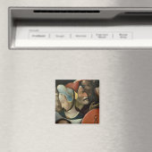 Die Führung des Kreuzes zeigt drei Gesichter Magnet (In Situ (Geschirrspüler))