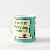 Die Führungskraft des besten Marketings der Welt. Kaffeetasse (Vorderseite Links)