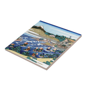 Die Fuji von Kanaya an der Tokaido Hokusai Fliese