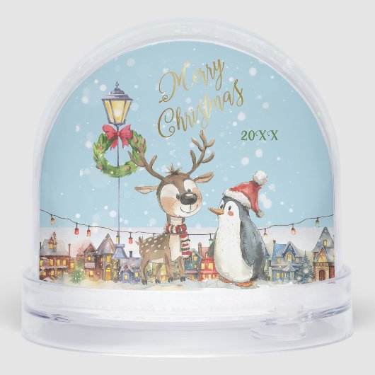 DIE FUN REINDEER GRENZLIGHTS SCHNEEKUGELN (Rückseite)