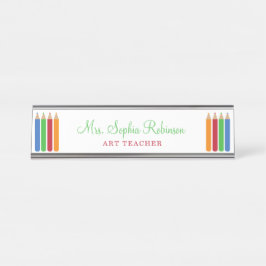 Die Fun School Teacher School versorgt Personalisi Schreibtischnamensplakette