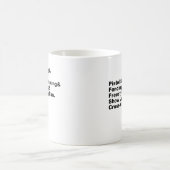 Die fünf Bühnen eines Pentathlons | Shooting Fenci Kaffeetasse (Mittel)