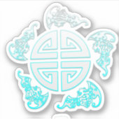 Die fünf chinesischen viel Glück-Segnungen: Glück, Aufkleber (Vorderseite)