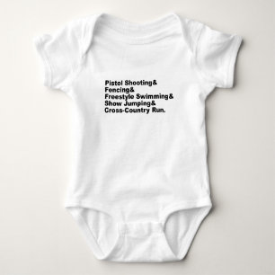 Die fünf Disziplinen des Modernen Fünfkampfs Sch Baby Strampler