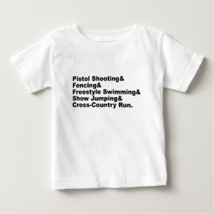 Die fünf Disziplinen des Modernen Fünfkampfs Sch Baby T-shirt